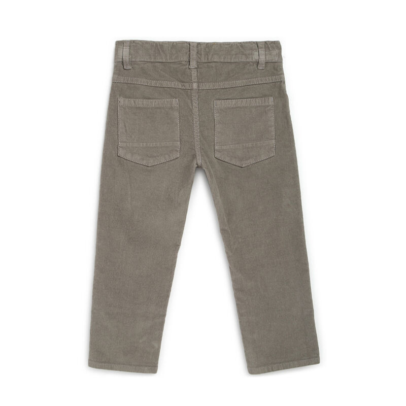 Boys Medium Brown Corduroy Long Trouser image number 1